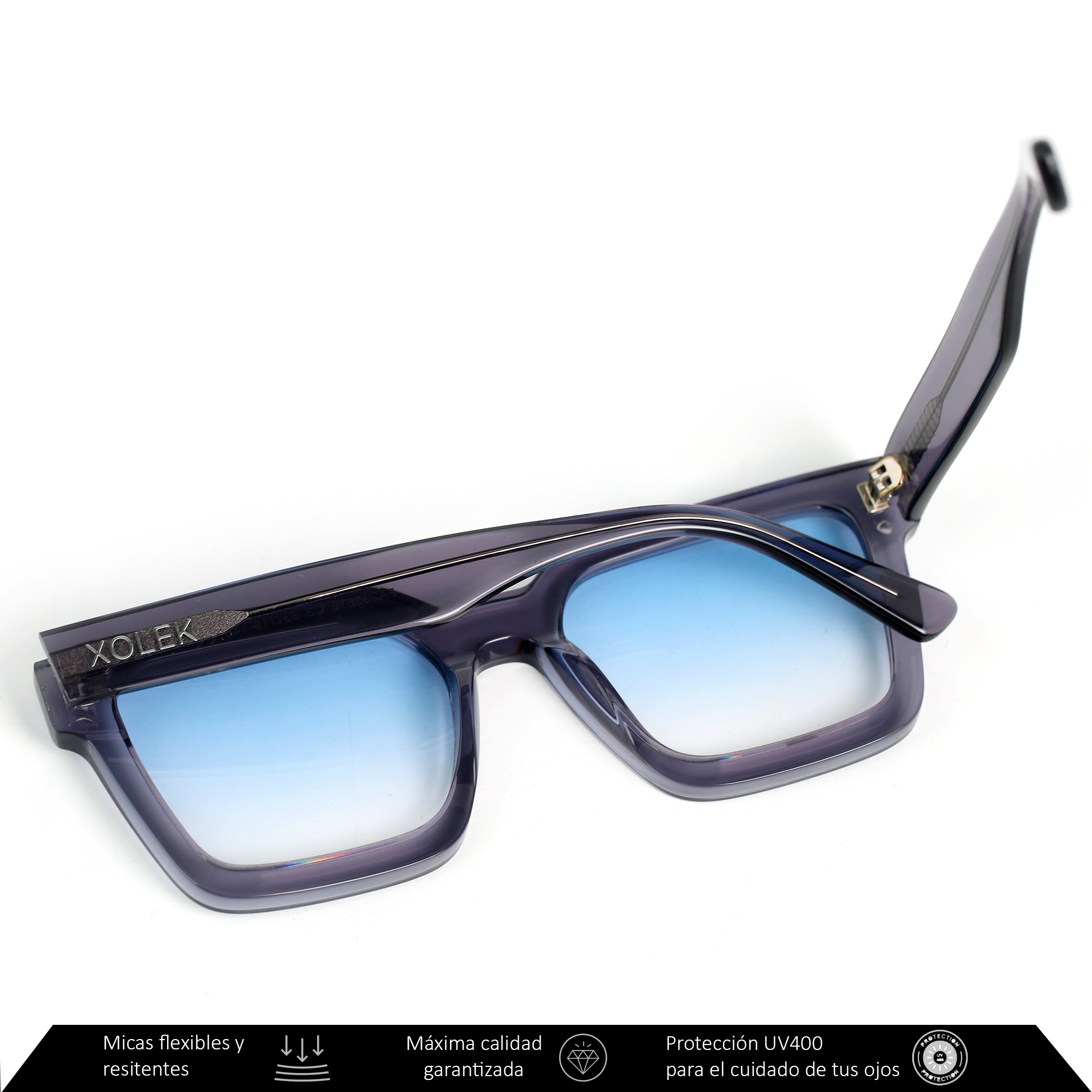 Xolek lentes de sol 108 Gafas Acetato Cr39 Rb UV total