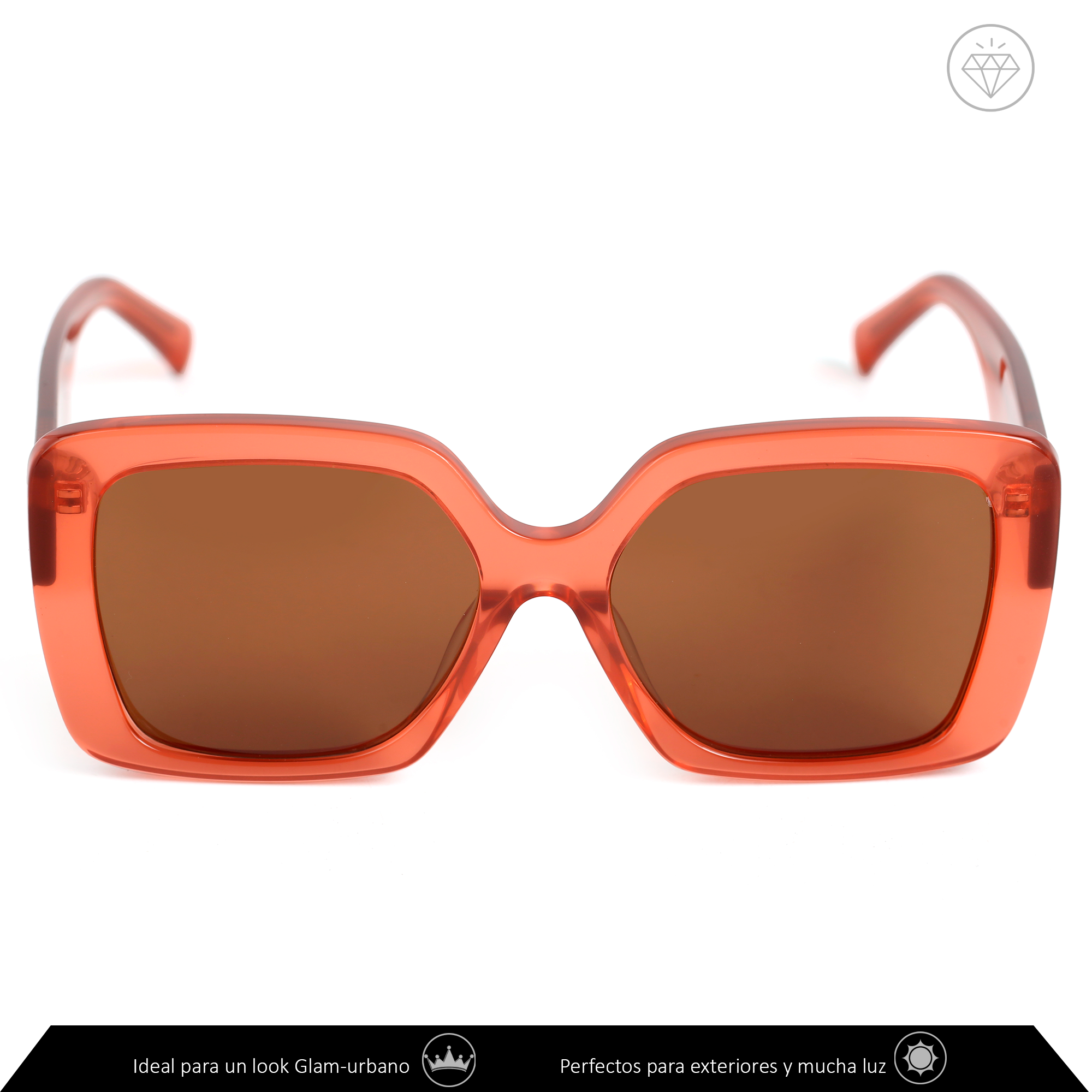 Xolek lentes de sol 111 Gafas Glam Acetato Retro Uv Polarizado