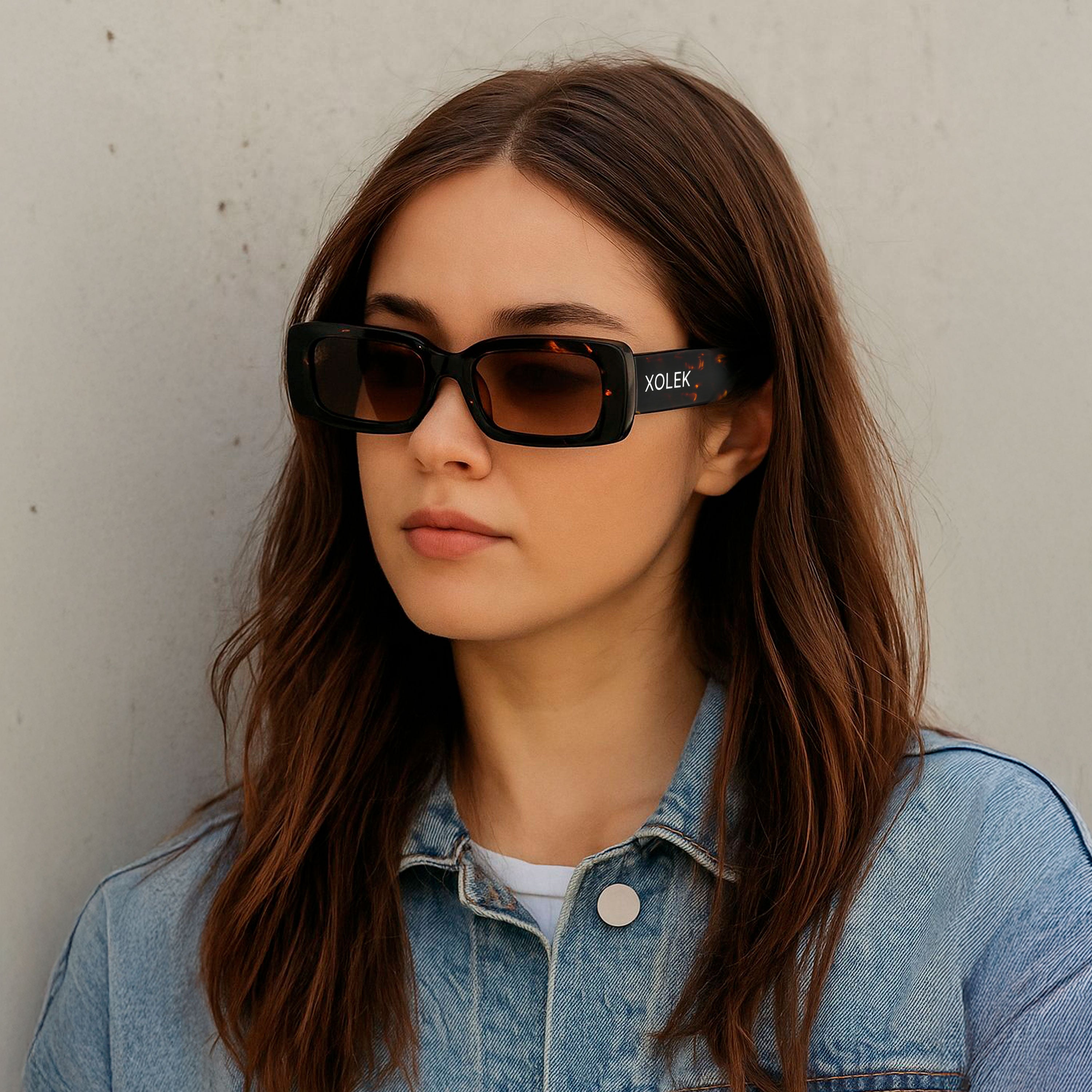 Xolek lentes de sol 109 Gafas Acetato Cr39 Rectangular