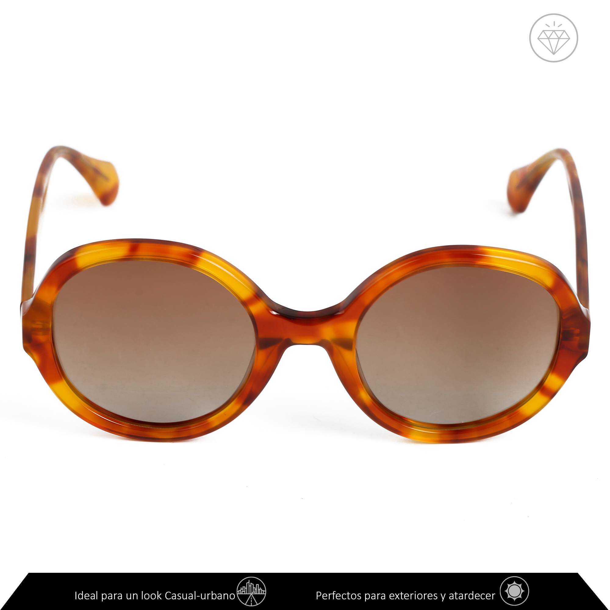 Xolek lentes de sol 115 Gafas Acetato Retro Fuego Uv Polarizado