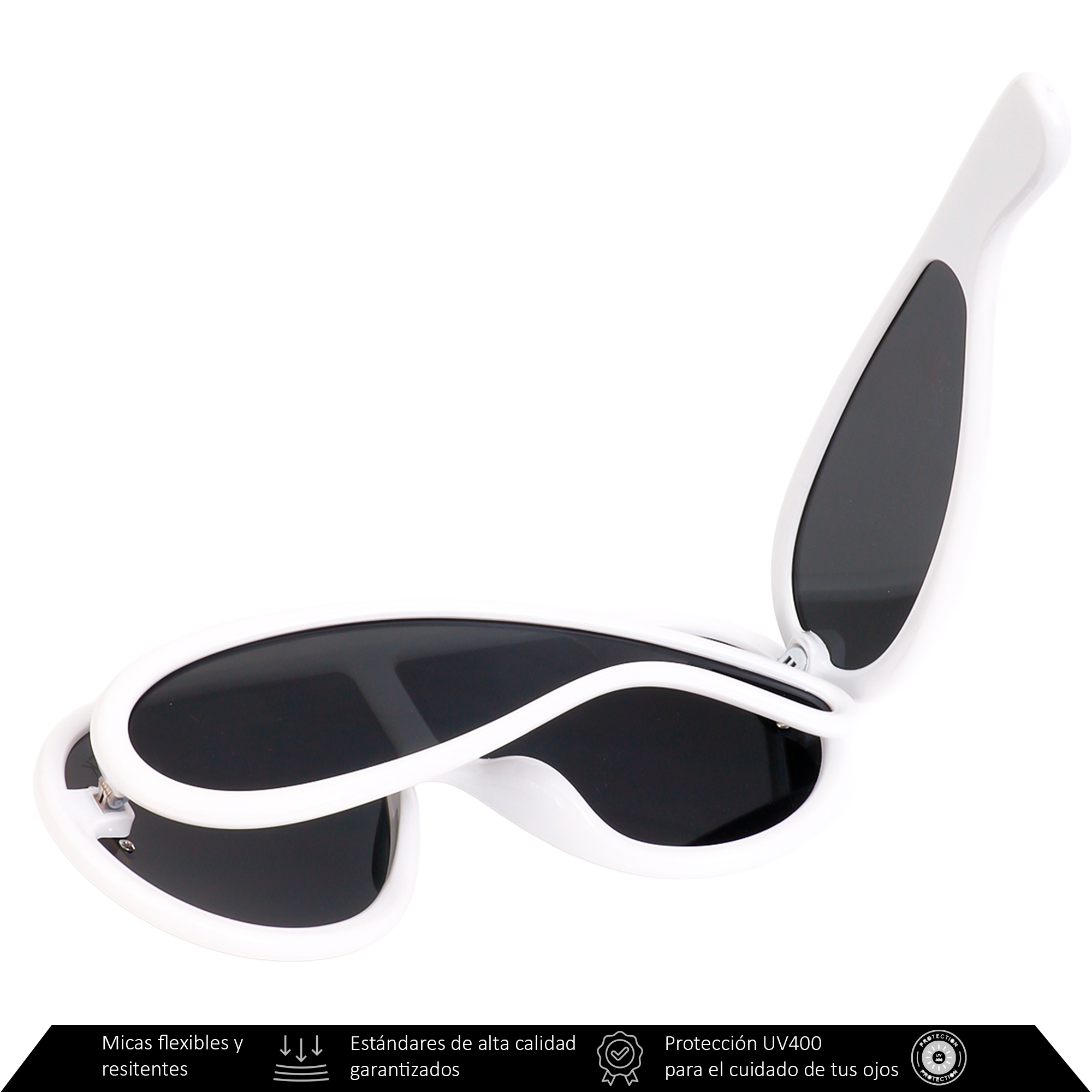 Xolek lentes de sol 154 Gafas Aviador Futurista Uv400 Glam