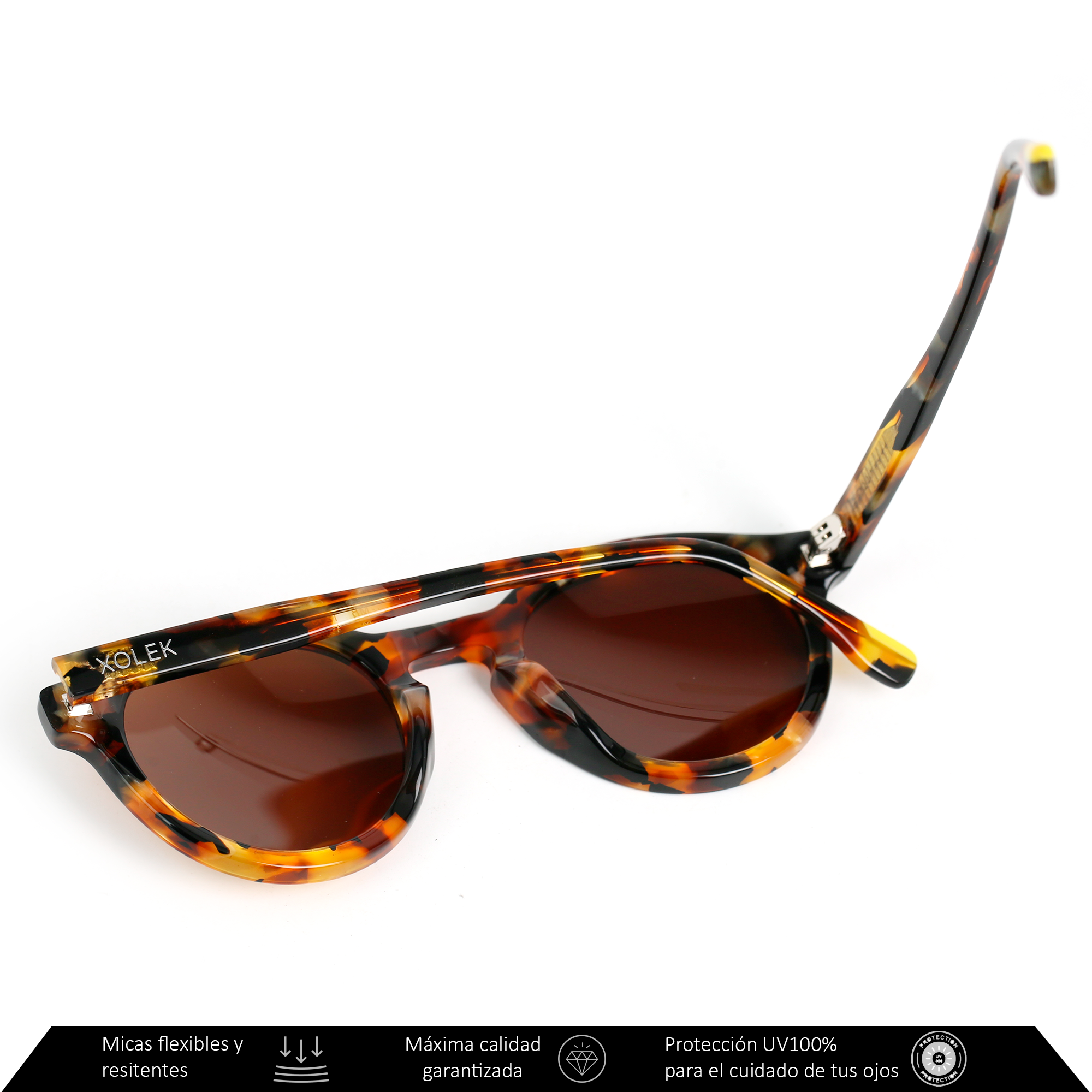 Xolek lentes de sol 113 Gafas Acetato Retro Animal Uv Polarizado
