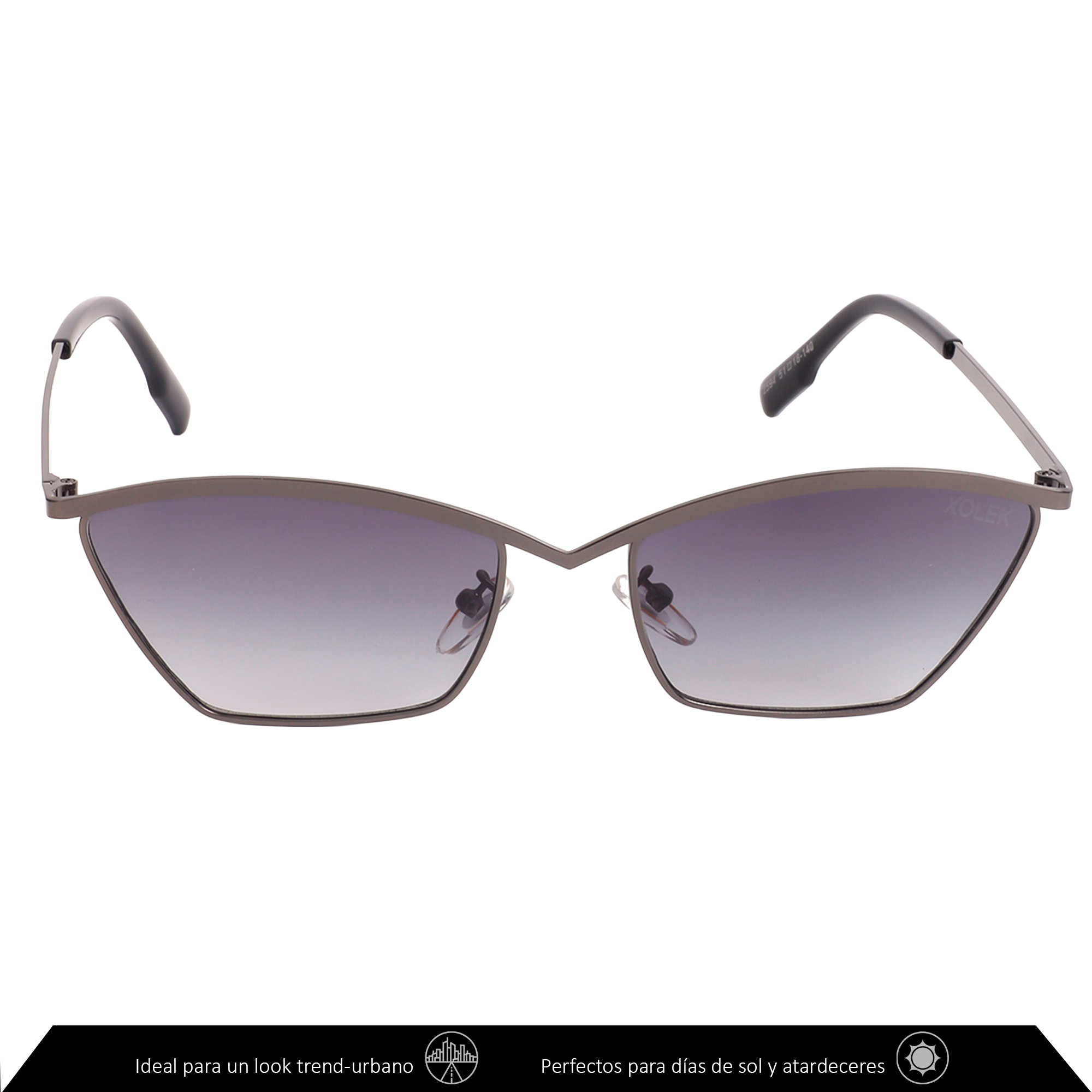 Xolek lentes de sol 130 Gafas Metalico Moda Uv400 Mujer