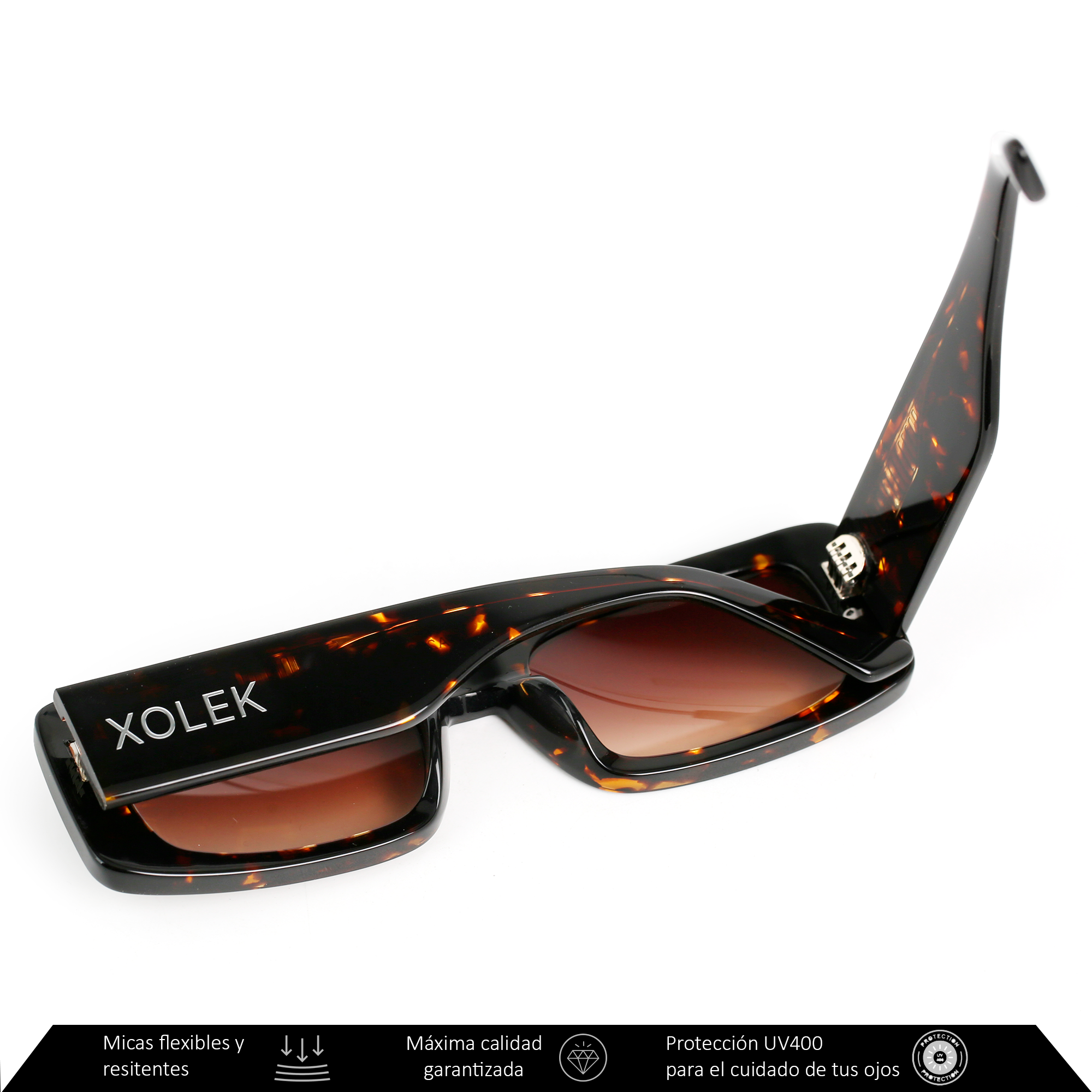 Xolek lentes de sol 109 Gafas Acetato Cr39 Rectangular