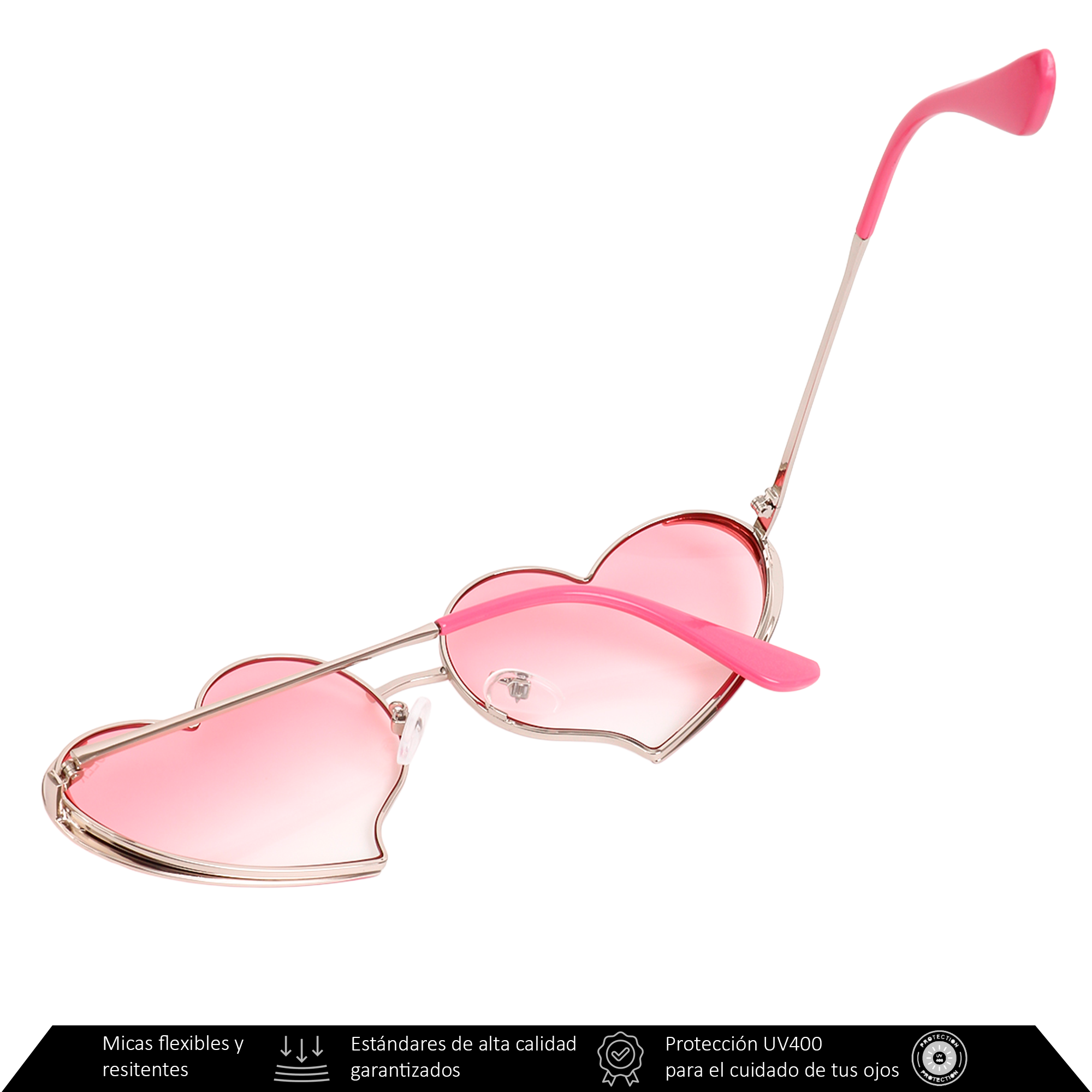 Xolek lentes de sol 132 Gafas Corazon Metalico Uv400 Moda