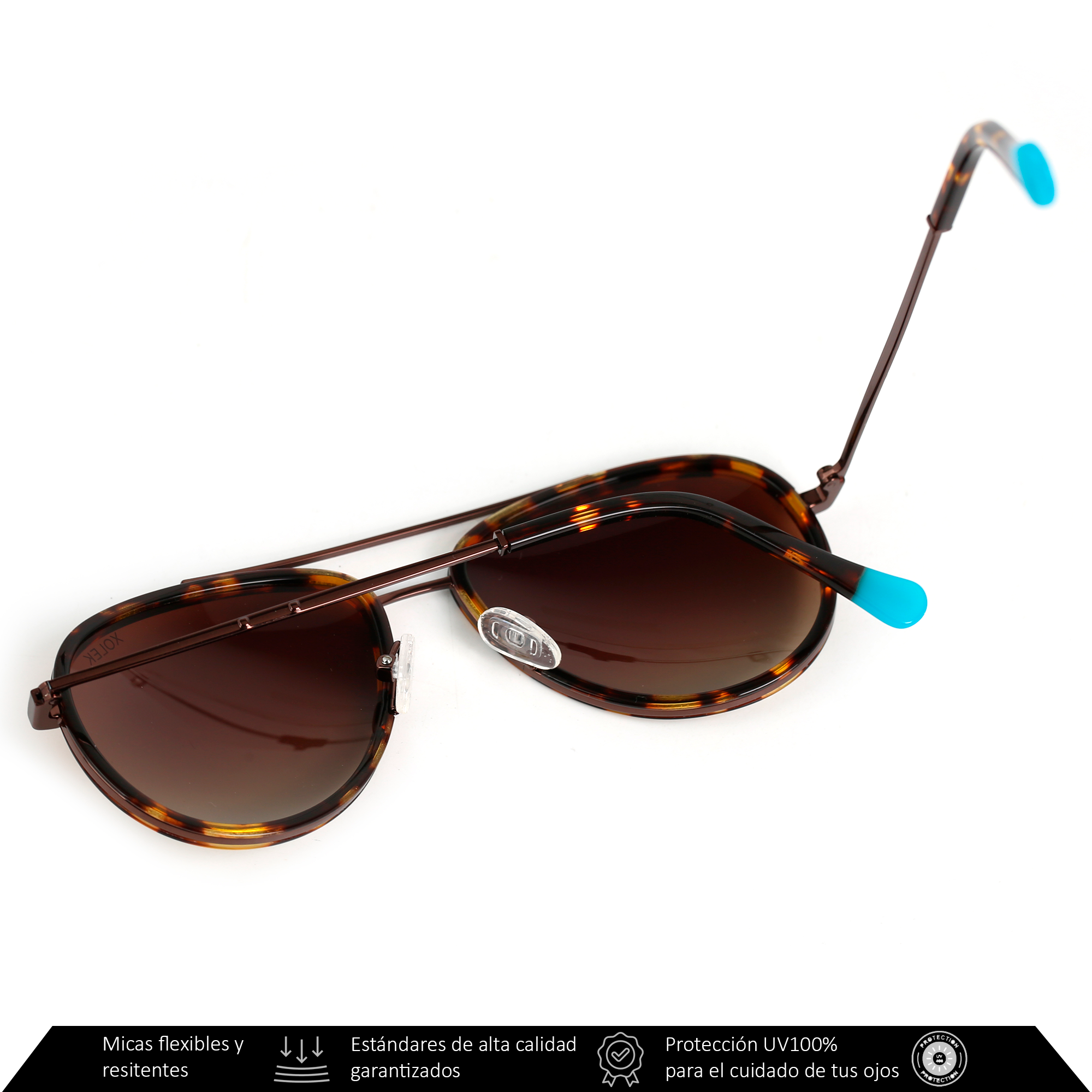 Xolek lentes de sol 141 Gafas Metalico Animal Print Uv Polarizado