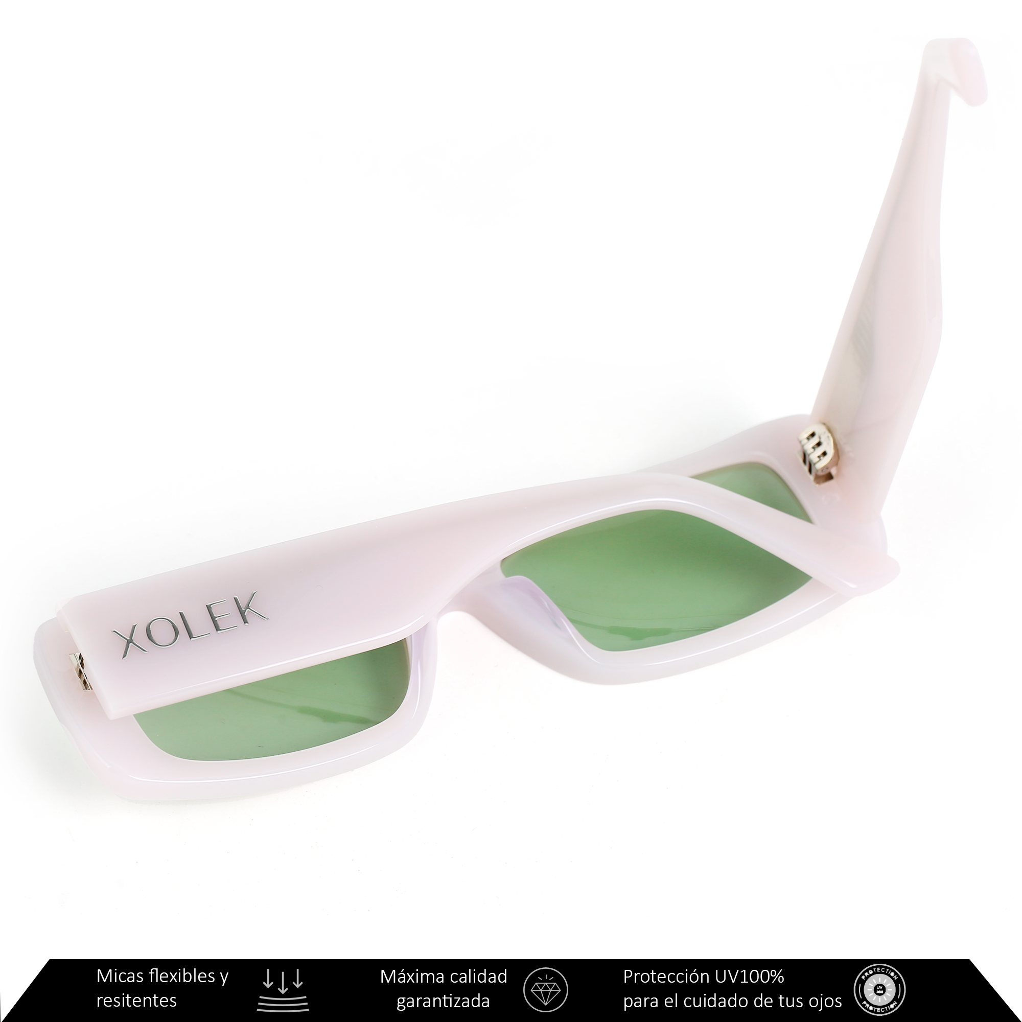 Xolek lentes de sol 114 Gafas Acetato Cr39 Rectangular Moda