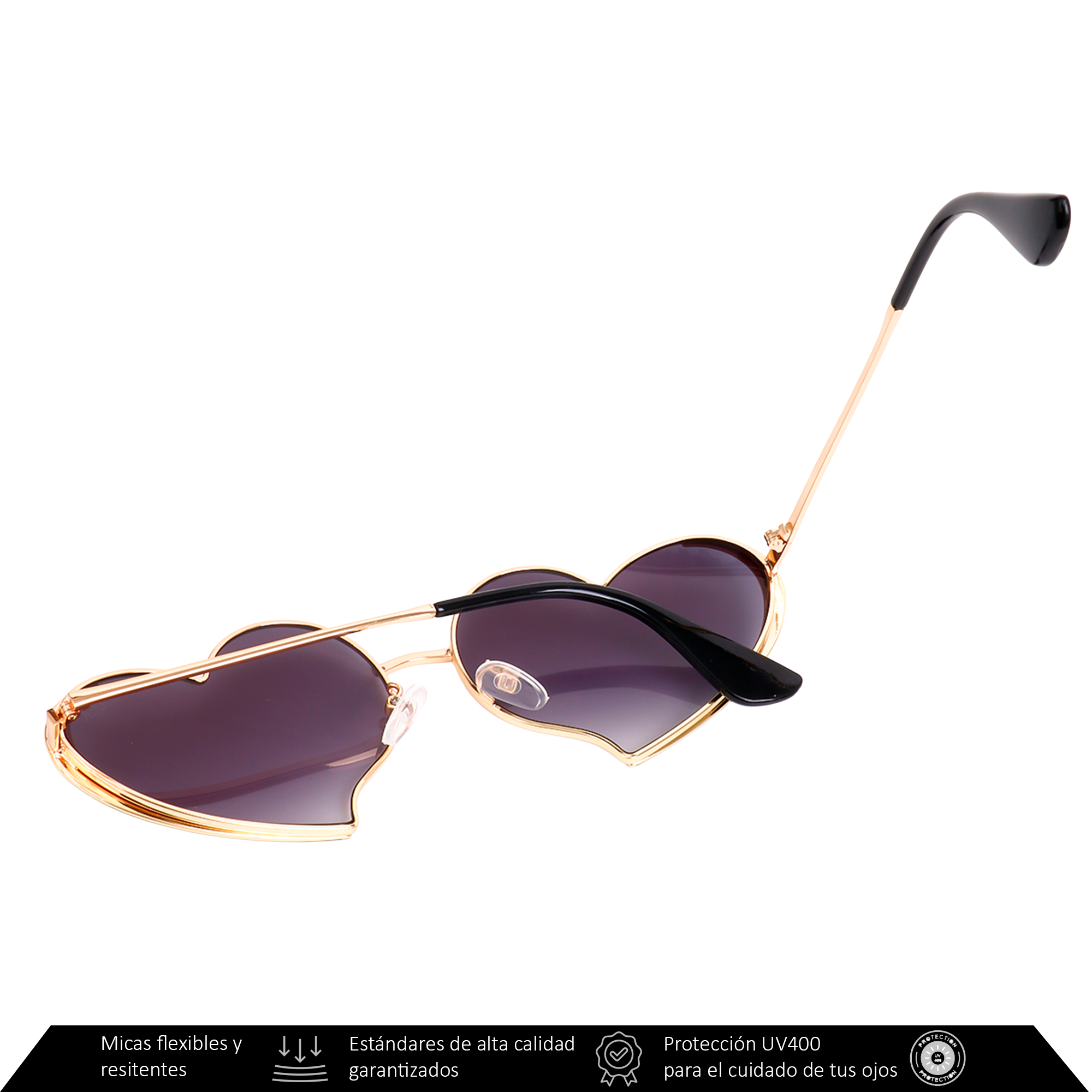 Xolek lentes de sol 132 Gafas Corazon Metalico Uv400 Moda