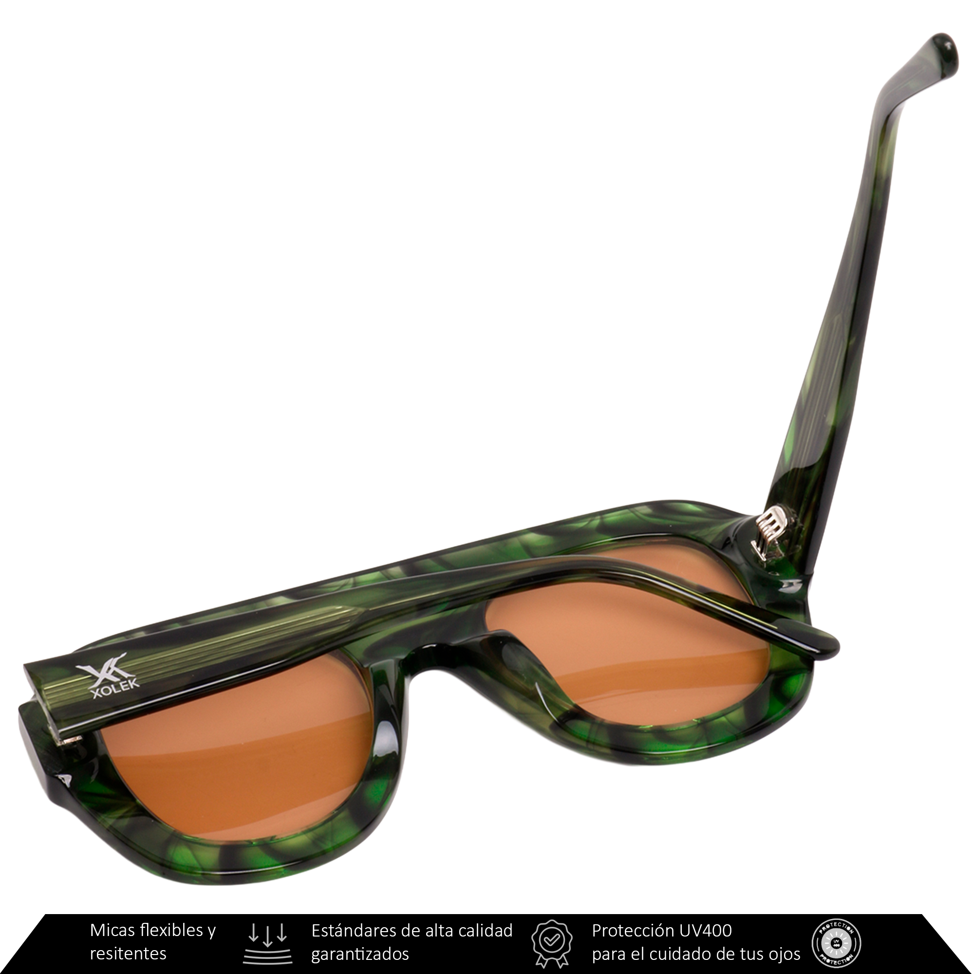 Xolek lentes de sol 104 Gafas Moda Acetato Gota UV400