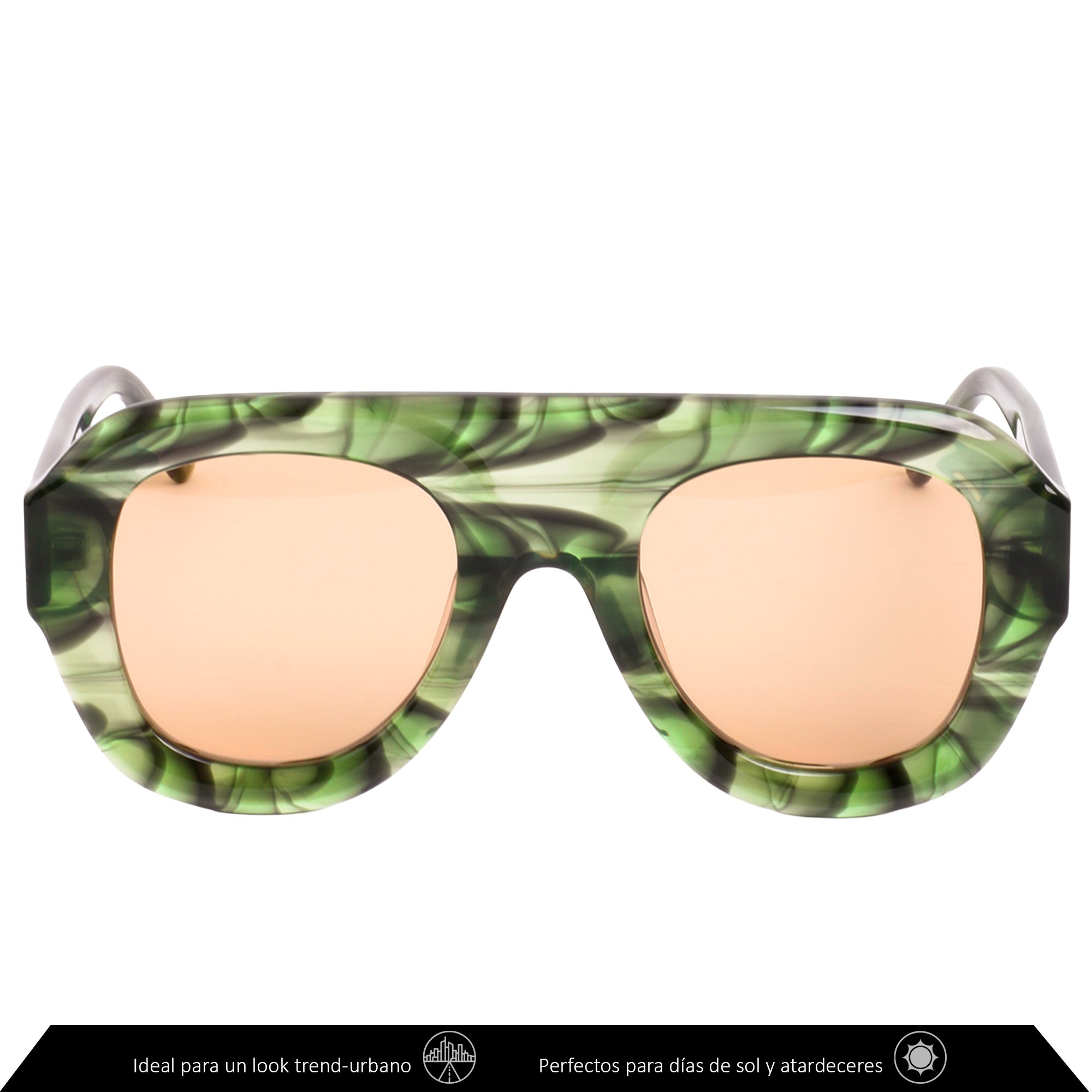 Xolek lentes de sol 104 Gafas Moda Acetato Gota UV400