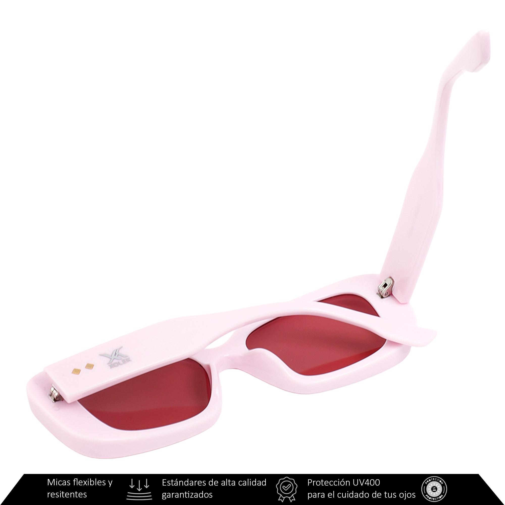 Xolek lentes de sol 152 Gafas Moda Retro Rectangular Uv400