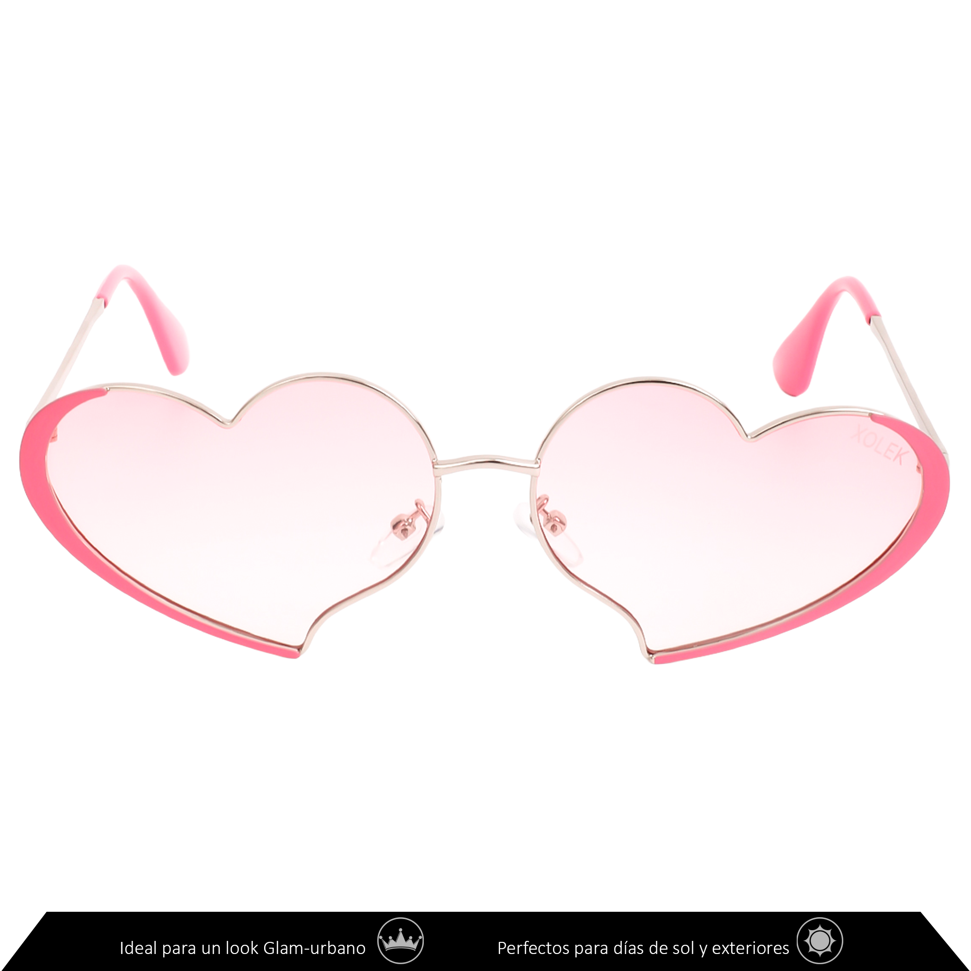 Xolek lentes de sol 132 Gafas Corazon Metalico Uv400 Moda
