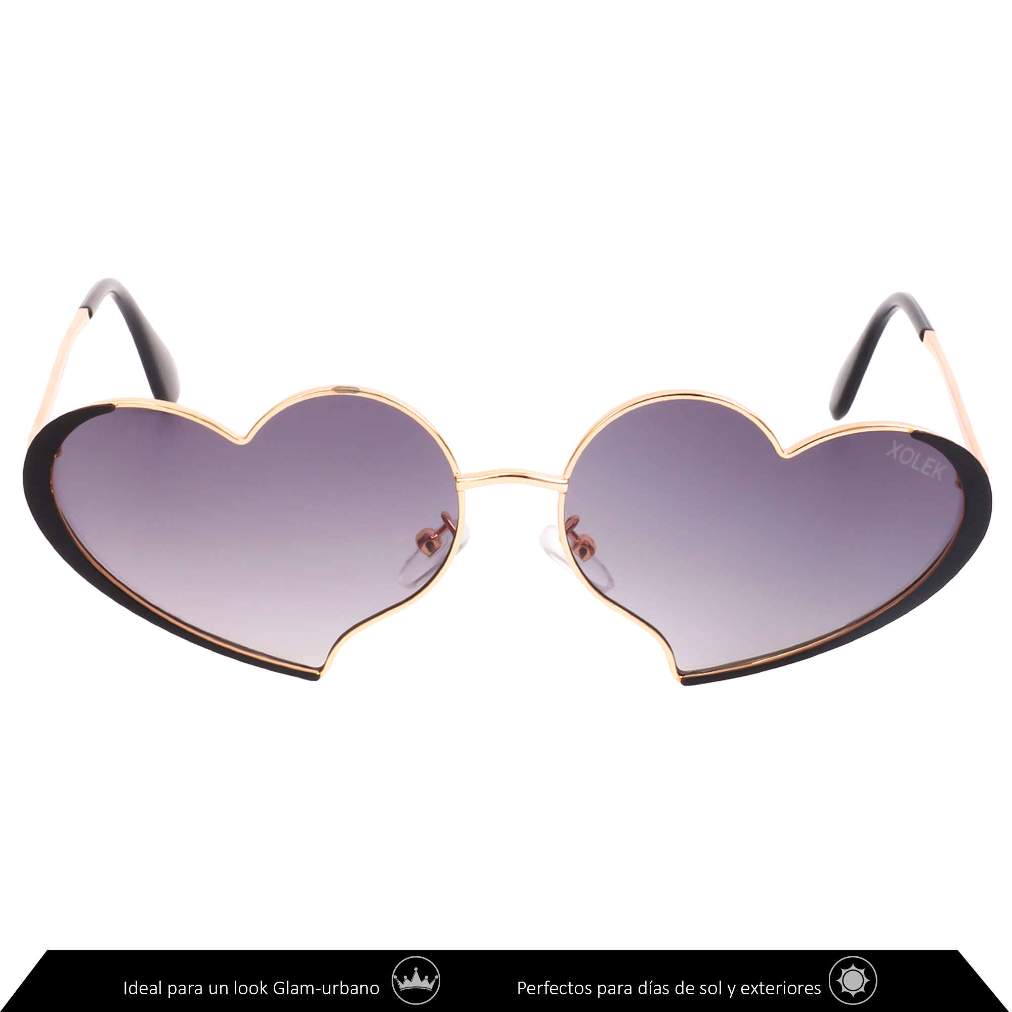 Xolek lentes de sol 132 Gafas Corazon Metalico Uv400 Moda