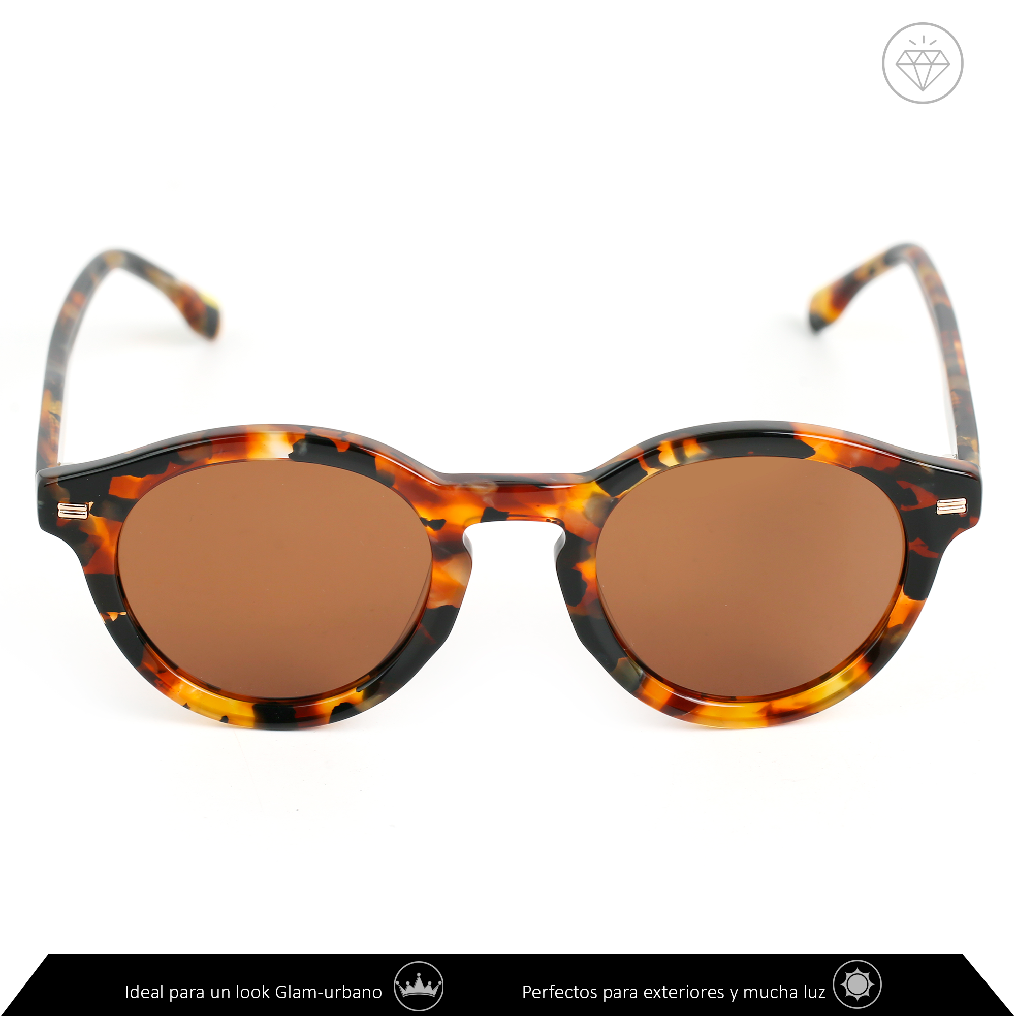 Xolek lentes de sol 113 Gafas Acetato Retro Animal Uv Polarizado