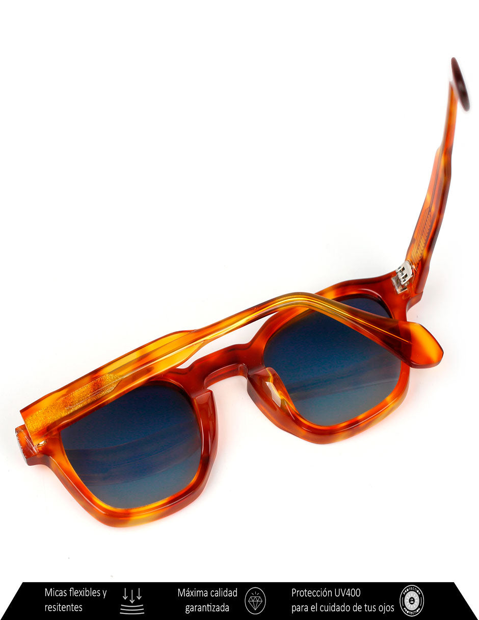 Xolek lentes de sol 107 Gafas Moda Acetato Hexagonal Polarizado