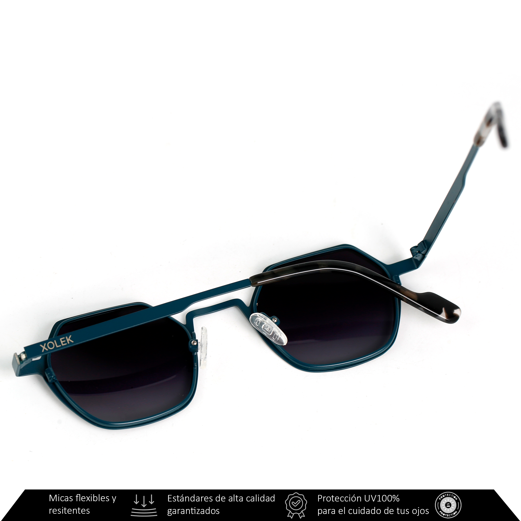 Xolek lentes de sol 144 Gafas Metalico Hexagonal Uv Polarizado