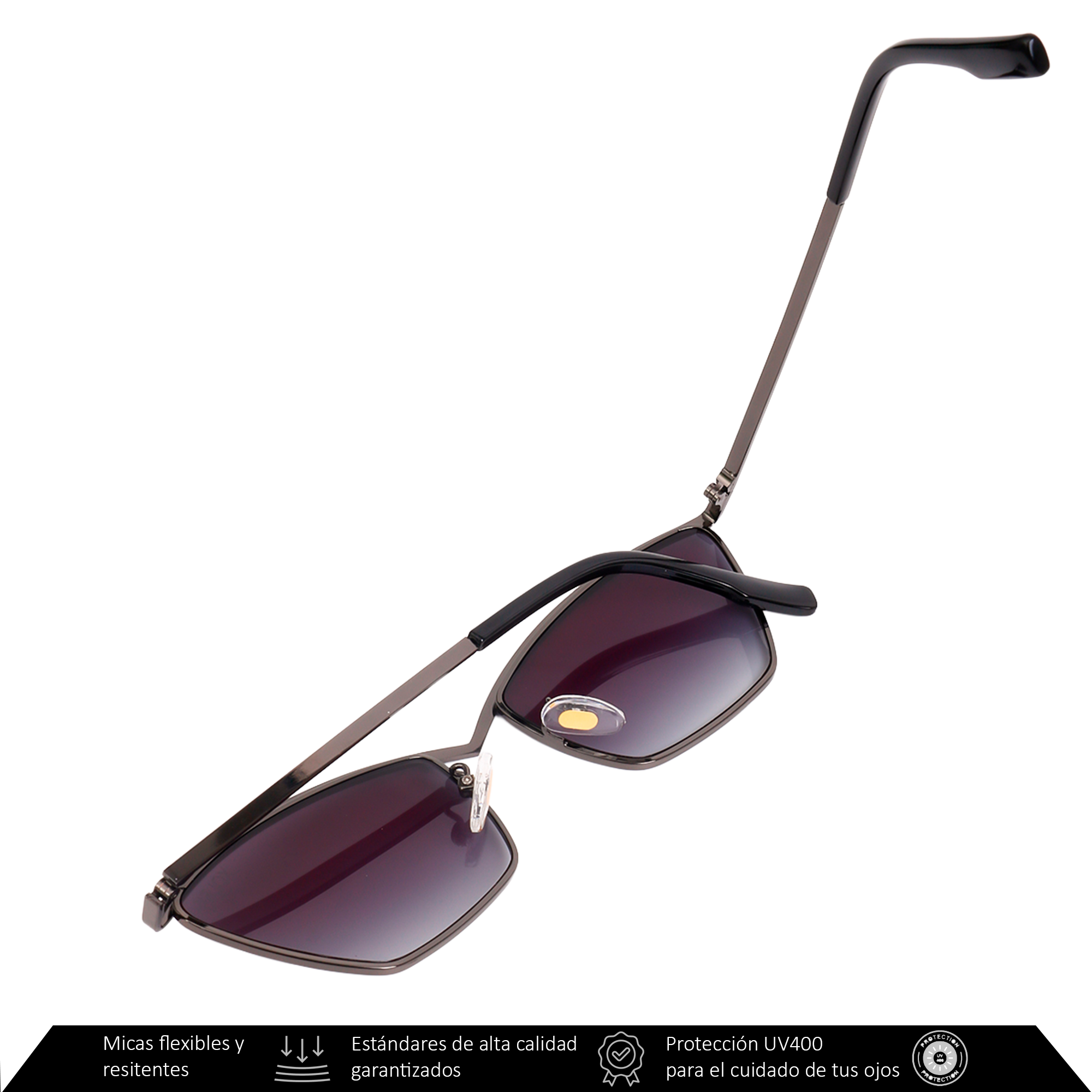 Xolek lentes de sol 130 Gafas Metalico Moda Uv400 Mujer